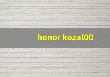 honor kozal00